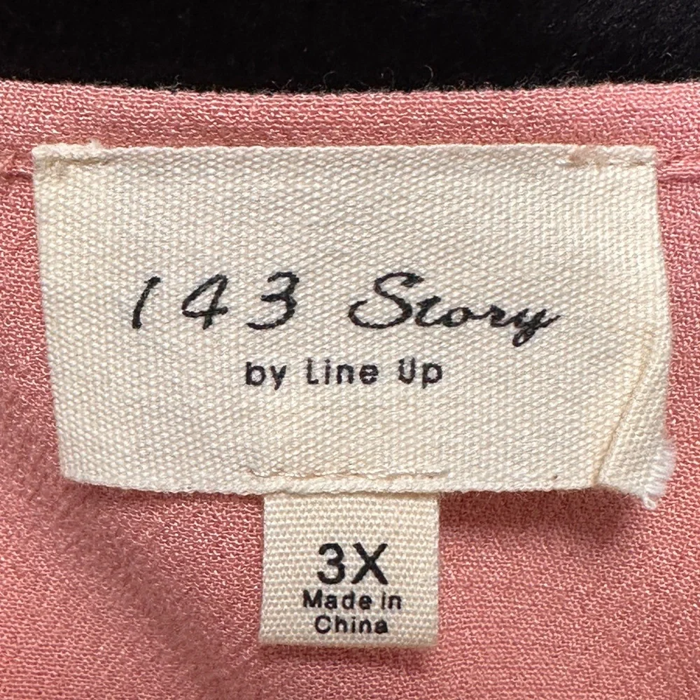 143 Story by Line Up Pink Boho Tassel Tie Top – 3X - Picture 6 of 6